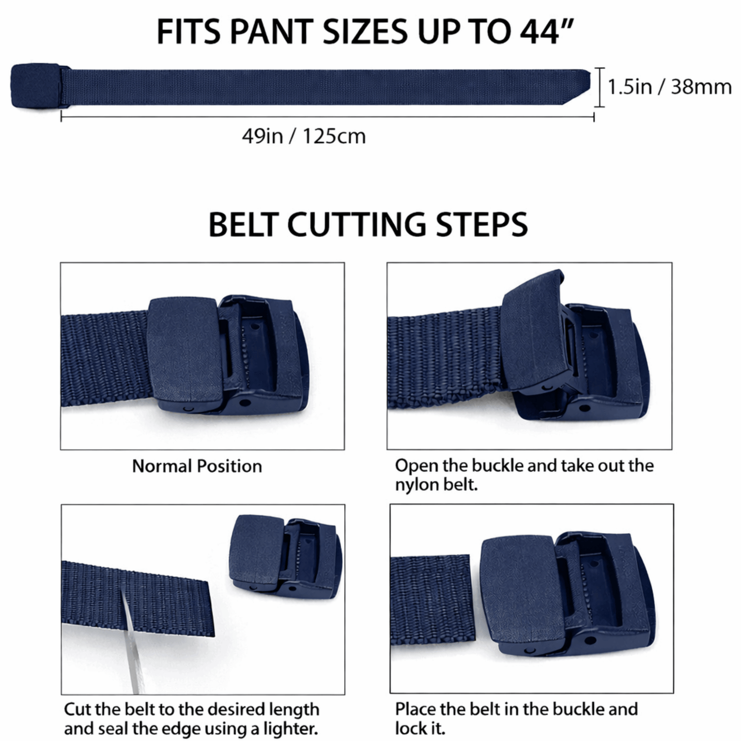 Black Lavender XGear tactical adjustable nylon belt with plastic buckle, featuring a durable design and sturdy fastening.