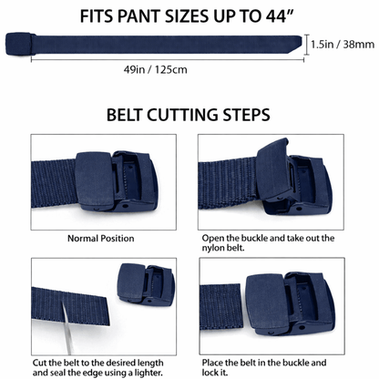 Black Lavender XGear tactical adjustable nylon belt with plastic buckle, featuring a durable design and sturdy fastening.