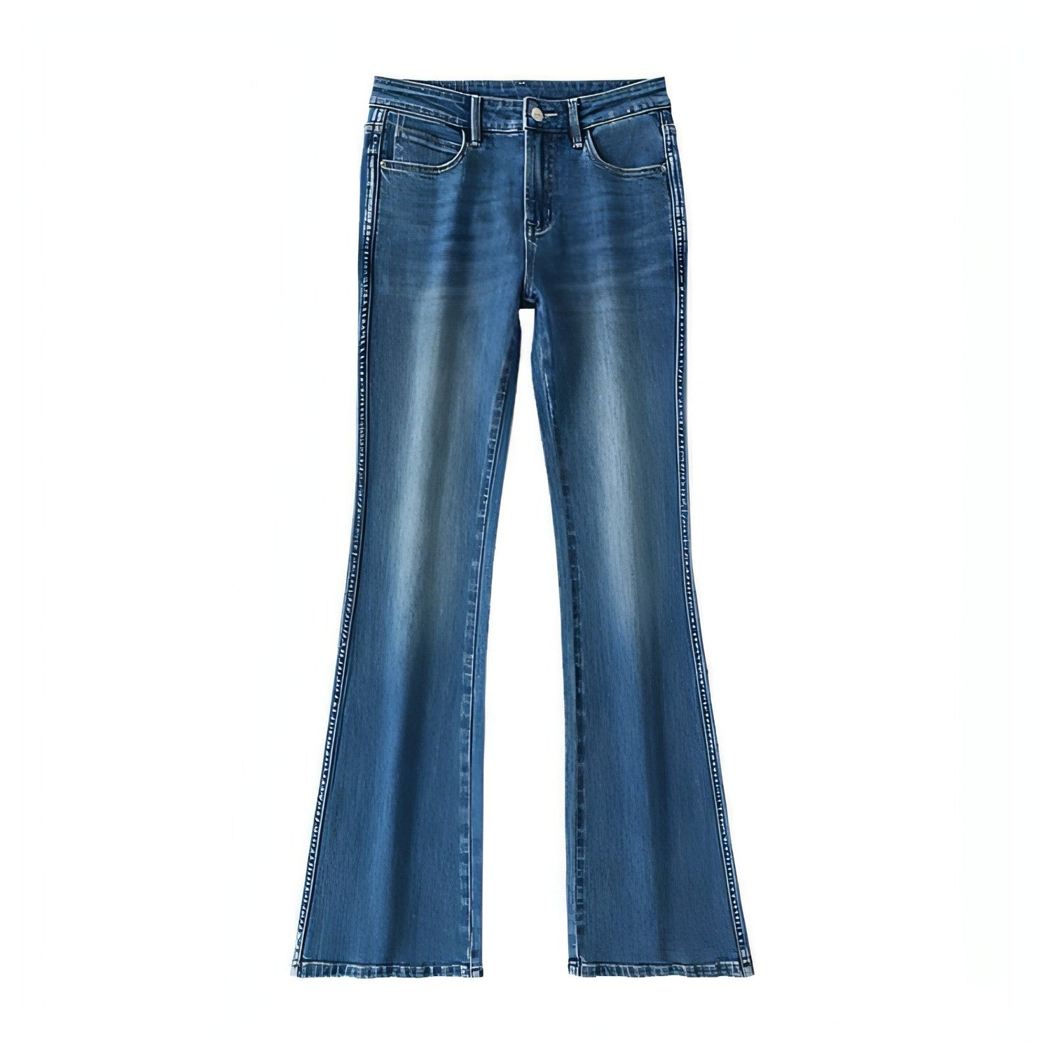 Carmine Juneberry fashionable stretch skinny jeans for women, close-up of dark denim fabric and slim fit design.
