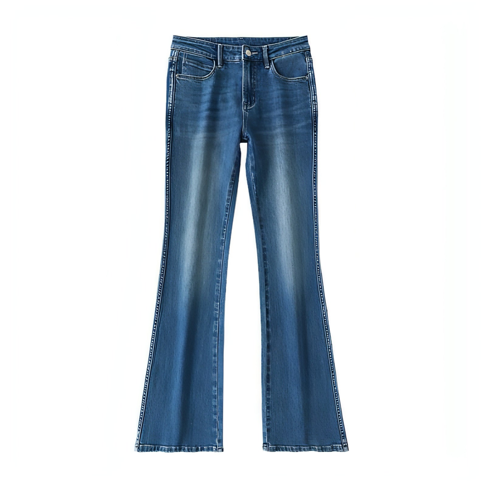 Carmine Juneberry fashionable stretch skinny jeans for women, close-up of dark denim fabric and slim fit design.
