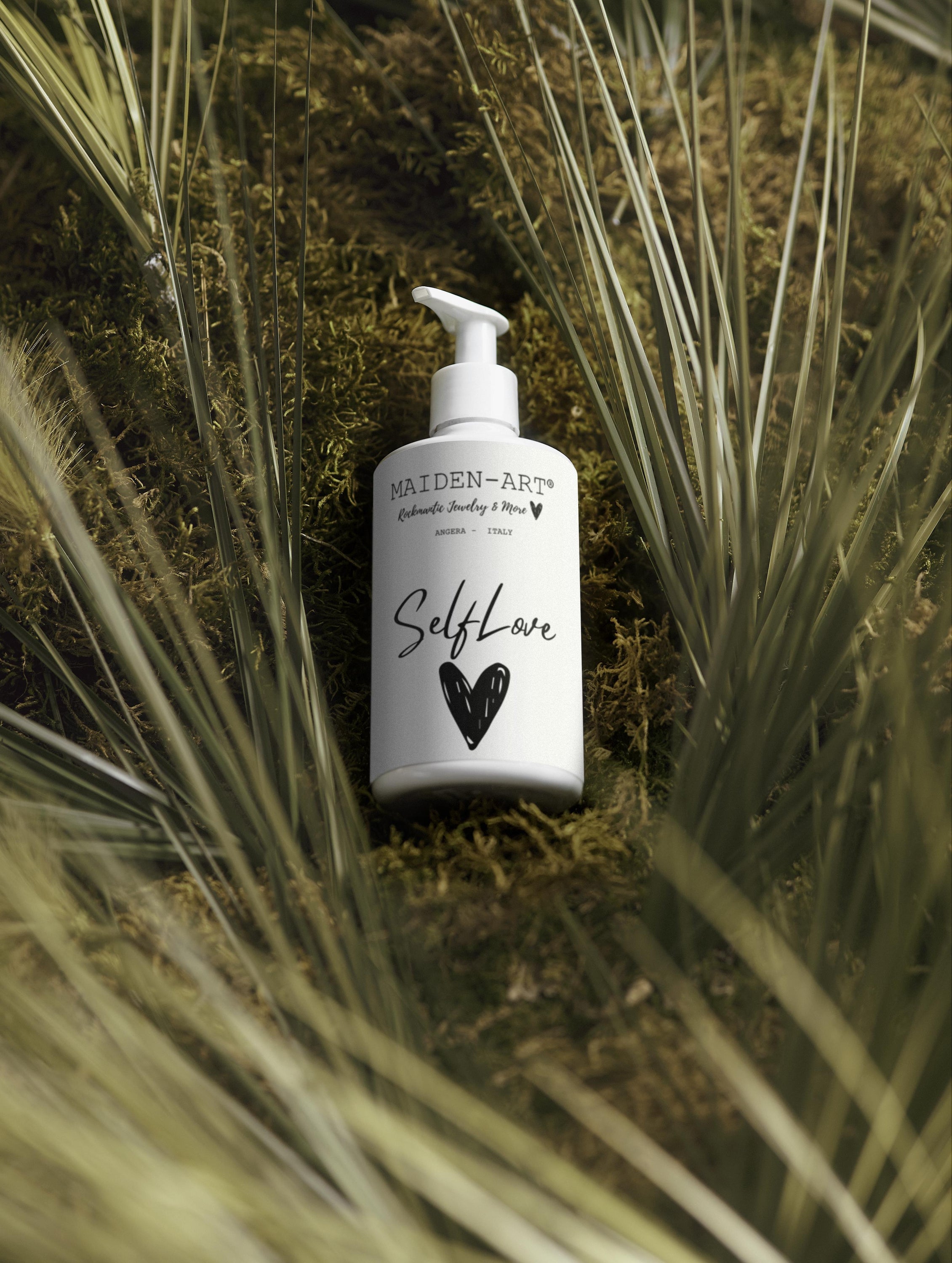Pink Lucky Self-Love Bliss moisturizing body lotion bottle with a soft pink label, designed for nourishing body care.