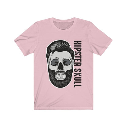Plum Charlie hipster skull graphic T-shirt featuring a bold pop culture skull design on black cotton fabric.