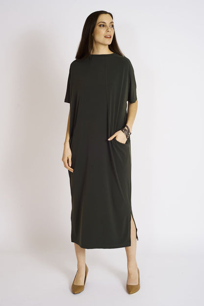 Purple Mango Emmerson Dress for women, stylish and comfortable, shown in a full-length view with a flowing design.