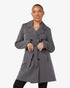 Gray Rose Eleusis military-style double-breasted trench coat for spring and summer, shown on a hanger.