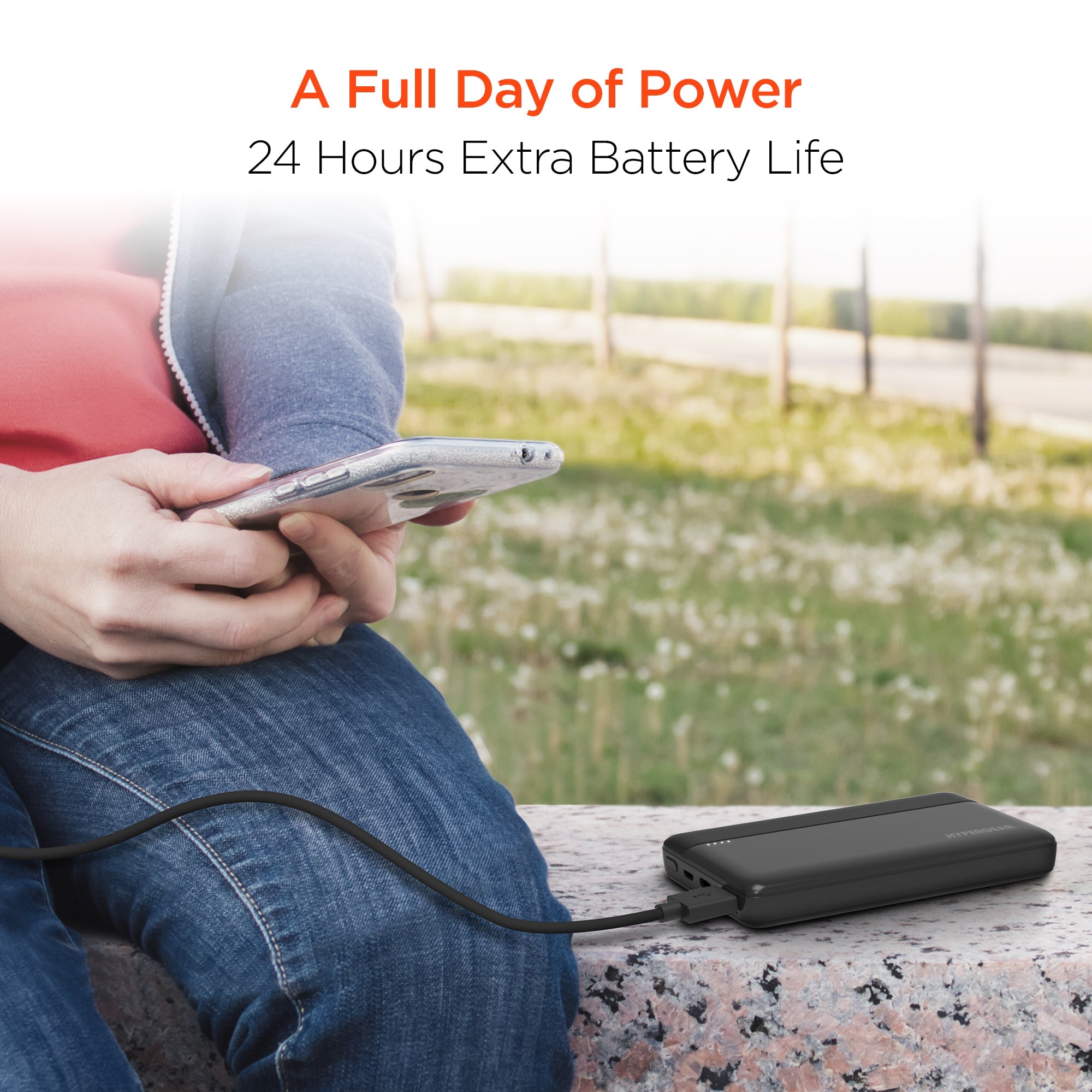 Sky Iapetus HyperGear 10000mAh 20W PD USB Power Bank for mobile and laptop charging, with compact portable design.