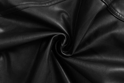 Black Drive Moto Jacket from Carmine Juneberry Haute Edition 25, stylish leather motorcycle jacket with silver accents.