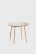 Naïve dining table by Aquamarine Poppy, natural wood finish, rectangular tabletop with sturdy legs, modern furniture design
