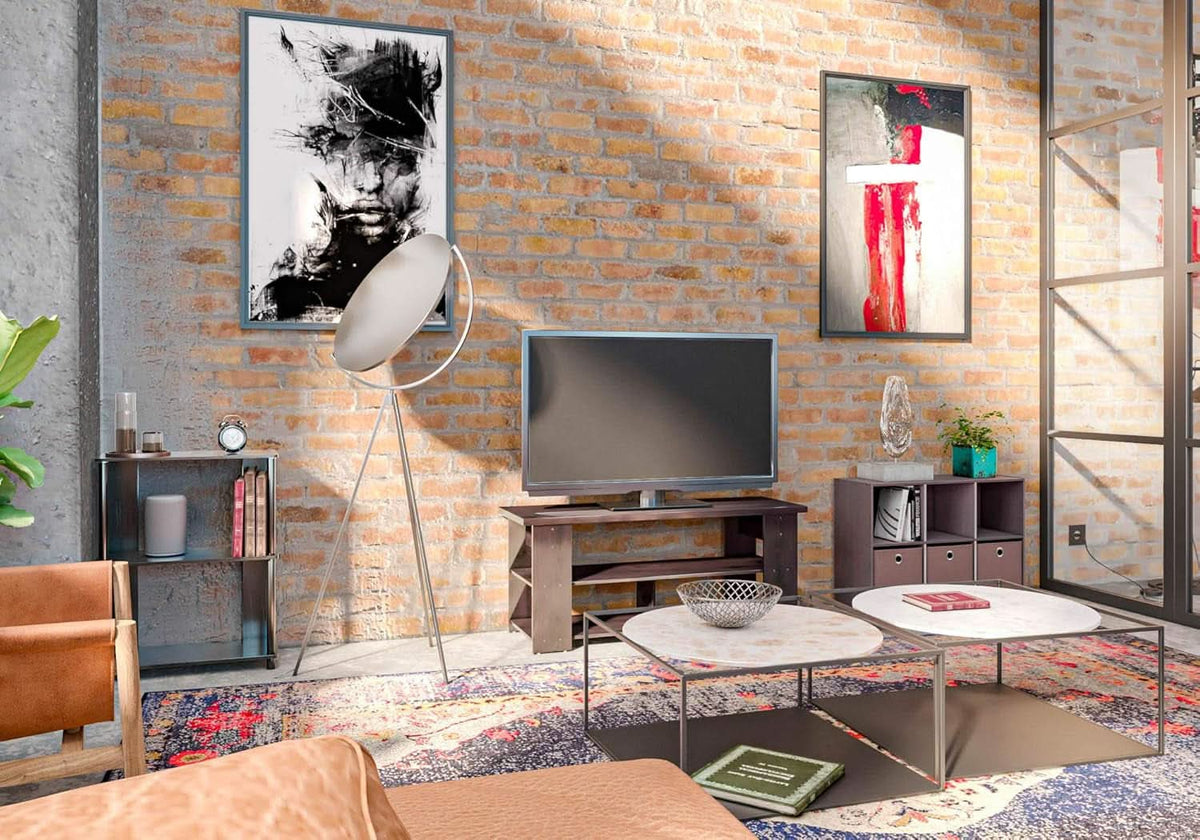Jaya 3 Tier Walnut Bookcase Display Rack for Living Room