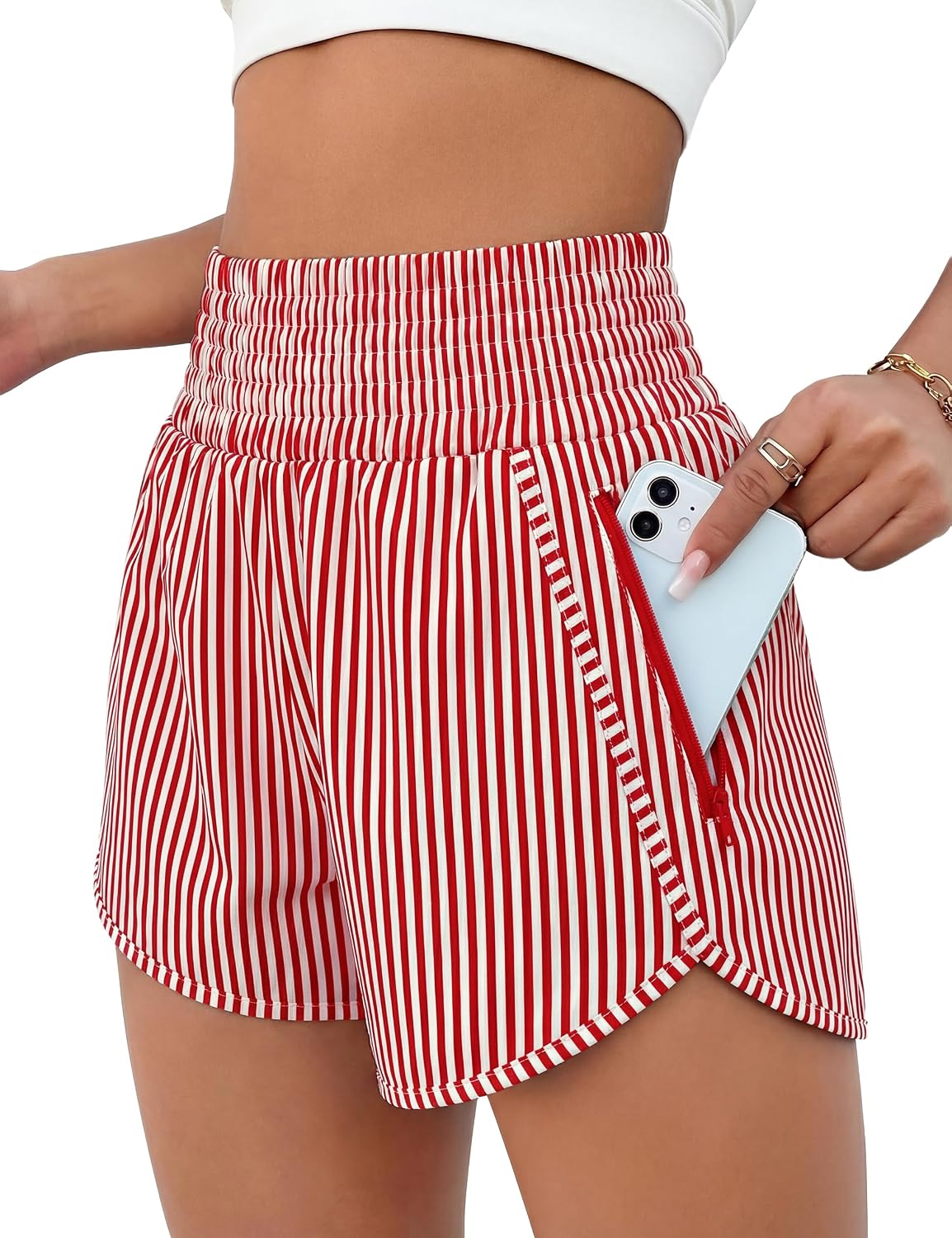 BMJL 2.5" Athletic Shorts for Women Comfy High Waisted Short with Pocket
