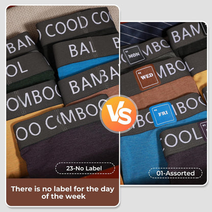 BAMBOO COOL Ultra Soft &amp; breathable Mens Underwear Boxer Briefs Pack | Natural Bamboo Fabric‌,No Ride Up,Softer&amp;Cooler than Cotton,Lightweight&amp;breathable,Daily Wear,Outdoor