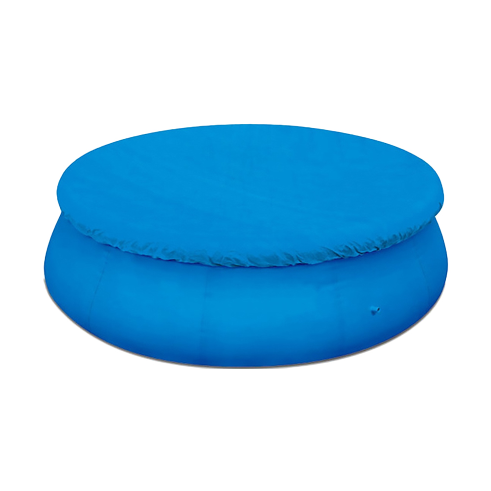 Blue round swimming pool cover mat by Maroon Asteria, 183cm diameter, made of durable cloth for pool protection and maintenance.