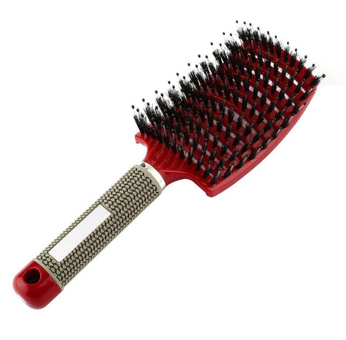 CJDropshipping anti-knot hairbrush for women, detangler brush with ergonomic handle, suitable for smooth, tangle-free hair brushing.