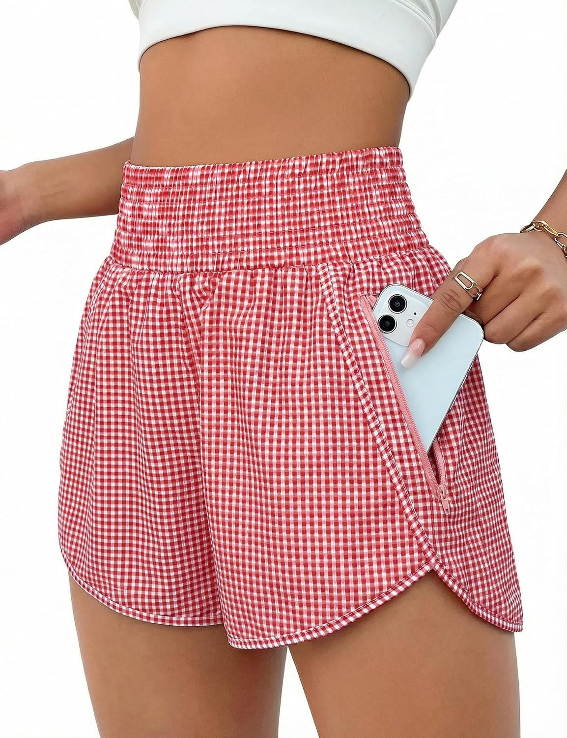 BMJL 2.5" Athletic Shorts for Women Comfy High Waisted Short with Pocket