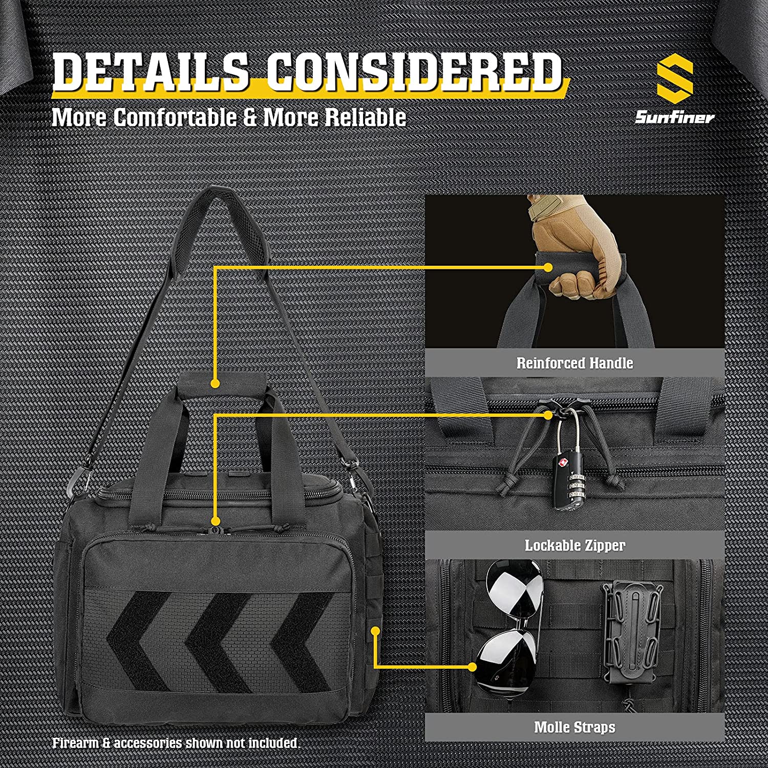 Amethyst Osage Sunfiner multi-function tactical range bag with magazine gear compartments, durable outdoor sports &amp; outdoors accessory