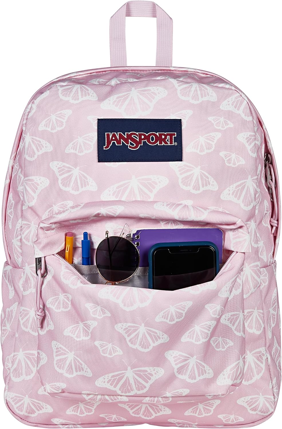 JanSport SuperBreak One Backpack - Durable, Lightweight Bookbag with 1 Main Compartment, Front Utility Pocket with Built-in Organizer - Premium Backpack, Bad Bows