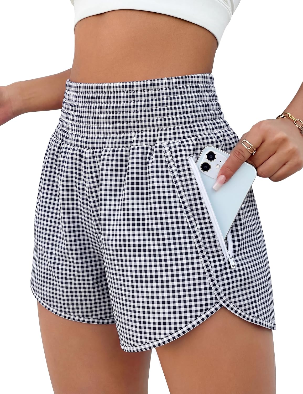 BMJL 2.5" Athletic Shorts for Women Comfy High Waisted Short with Pocket