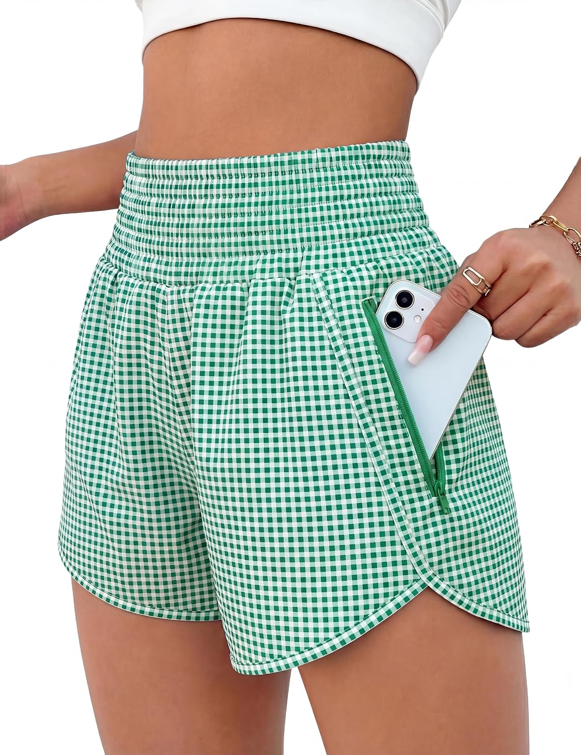 BMJL 2.5" Athletic Shorts for Women Comfy High Waisted Short with Pocket