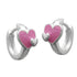 Silver hoop earrings with heart design from Harlequin Sam, made of 925 sterling silver, jewelry and watches accessory.