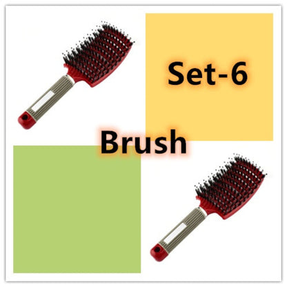 CJDropshipping anti-knot detangler hairbrush for women with smooth bristles, designed for easy hair brushing and styling.