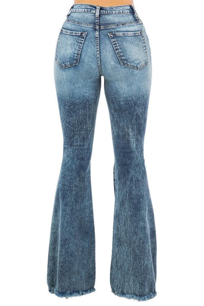 Jade Icarus Storm Bell Bottom Jeans with 30-inch inseam, featuring classic denim fabric and flared leg style.