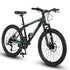 Black and blue Carpat City-Cruizer™ 26-inch performance mountain bike by Carmine Juneberry, featuring a sturdy frame and mountain biking tires.