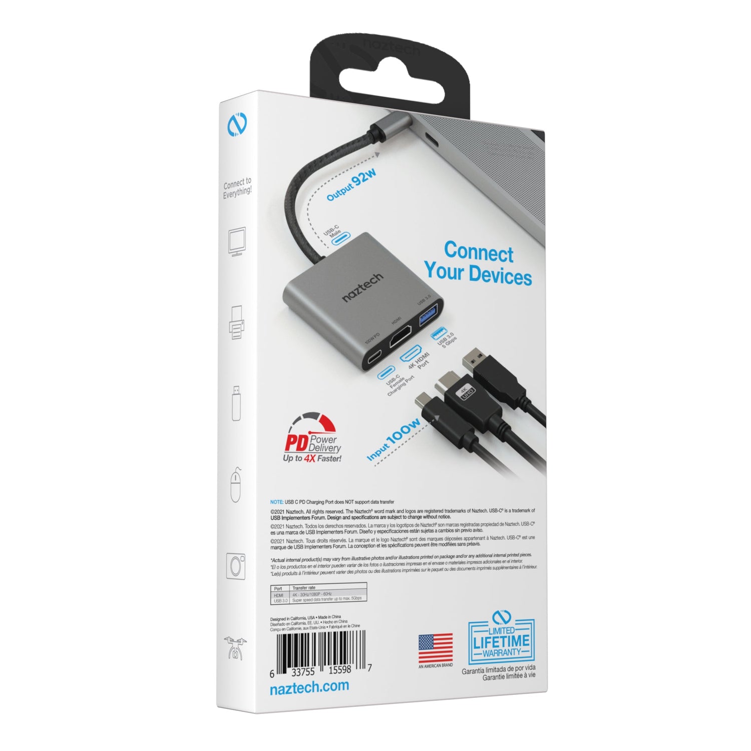 Sky Iapetus Naztech Portable MaxDrive 3100W USB-C hub with multiple ports for mobile and laptop connectivity.