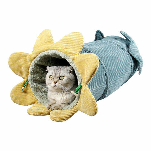 Maroon Asteria Creative Fruit Funny Pet Cat Tunnel Toy for cats, colorful fabric tunnel with fruit patterns for play and entertainment