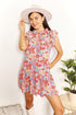 Pear Daisy floral tie neck cap sleeve dress with a stylish design, perfect for home and garden occasions.
