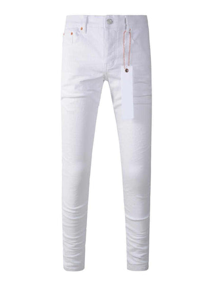 Slim-fit stretch skinny jeans for men by Carmine Juneberry, featuring a retro style with a slim, tapered fit and classic denim look.