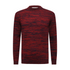 Start2Finish cashmere sweater in red navy and chaux with melange crew neck, showcasing soft knit fabric and classic fit.
