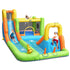 Emerald Caeneus inflatable water park bounce house with double water slides and climbing area for kids outdoor fun.