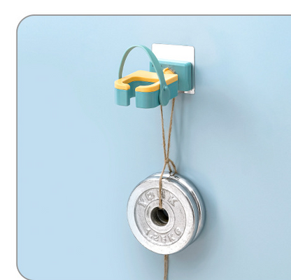 Maroon Asteria wall-mounted bathroom hair dryer rack with punch-free installation and multifunctional storage, shown on a bathroom wall.