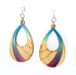 Red Sunflower Prism Bamboo Earrings featuring sleek, geometric bamboo design with a modern, stylish look.