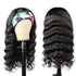 Cerise Alfie loose body wave headband wig with human hair, easy wear, no glue, styled as a versatile bath and beauty accessory.
