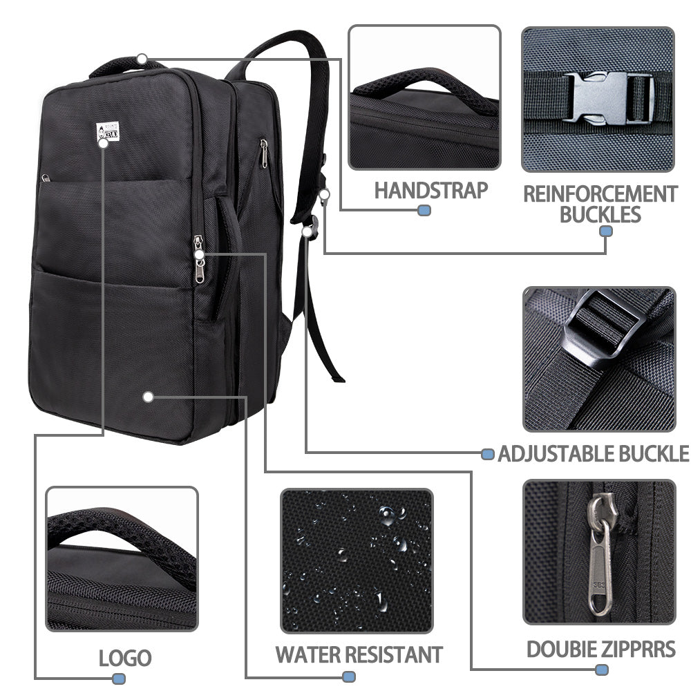 Maroon Asteria portable travel laptop backpack suitcase with multiple compartments and adjustable straps, suitable for travelers.