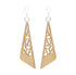 Red Sunflower Zetangle Bamboo Earrings, lightweight and stylish jewelry with intricate bamboo design, perfect for casual or dressy wear.