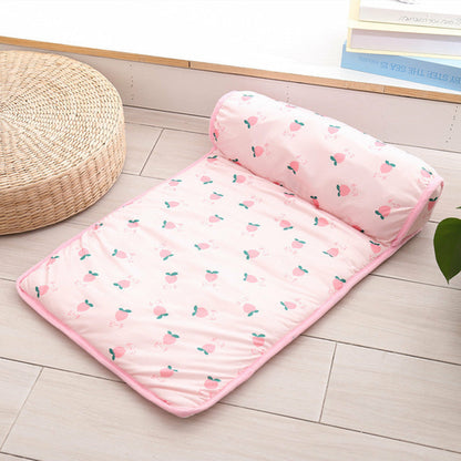 Maroon Asteria cooling dog and cat bed blanket, breathable and summer-friendly pet mat with soft, comfortable fabric.