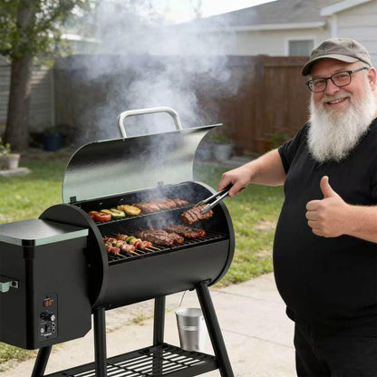 Electric Pellet Grill Smoker 8in1 PID Temperature Control