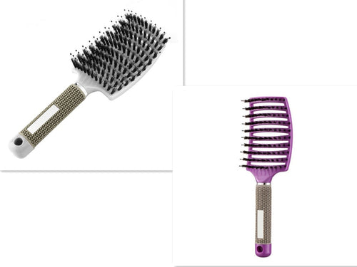 CJDropshipping anti-knot hairbrush with flexible bristles for detangling women&