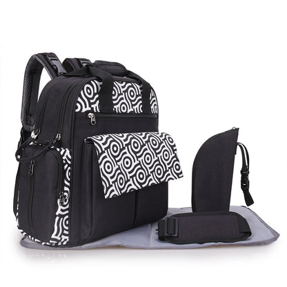 Maroon Asteria large capacity multi-function mommy bag with multiple compartments and sturdy handles for moms on the go.