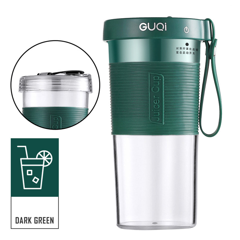 Mini USB rechargeable portable electric fruit juicer by Maroon Asteria, compact kitchen appliance for fresh juice on the go.