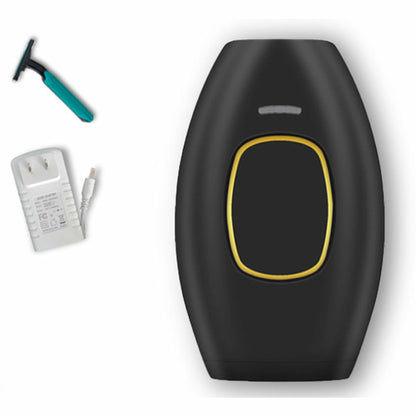Salmon Lucky Face To Feet Laser Hair Remover in sleek black handheld device for smooth, hair-free skin.