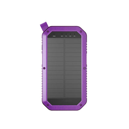 Salmon Lucky Sun Chaser Mini solar-powered wireless phone charger with 10,000mAh capacity, compact tech accessory for on-the-go charging.
