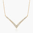 Olive Atalanta 5ct lab diamond V-shaped necklace with graduated round brilliant diamonds, IGI certified jewelry piece.