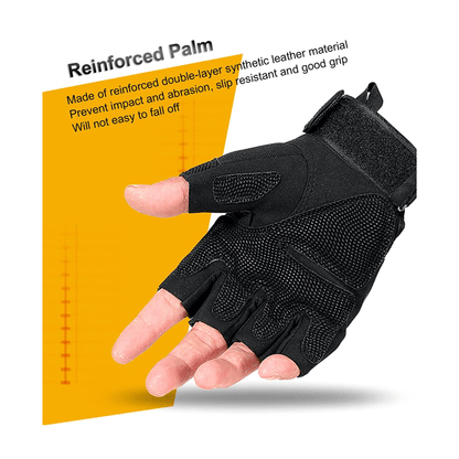 Black Lavender tactical fingerless airsoft gloves with padded palms and breathable fabric, ideal for outdoor sports and paintball.