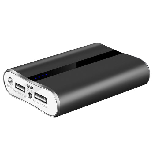 Pear Daisy 12000mAh portable charger with dual USB 3.1A output, compact power bank for mobile device charging.