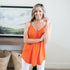 Reversible pink and beige spaghetti cami top for women, featuring front and back design by Pink Bearberry.