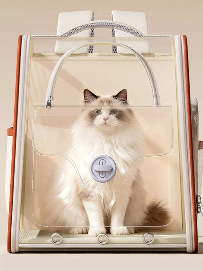 Pear Daisy portable breathable pet carrier backpack for pets, featuring lightweight, vented design for comfortable outdoor use.