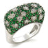 Rhodium and ruthenium brass ring with AAA grade clear CZ gemstone by Turquoise Tiger, showcasing intricate jewelry craftsmanship.