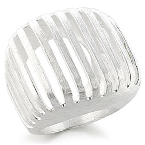 Silver brass ring with no stone from Turquoise Tiger jewelry collection, featuring a sleek, minimalist design.